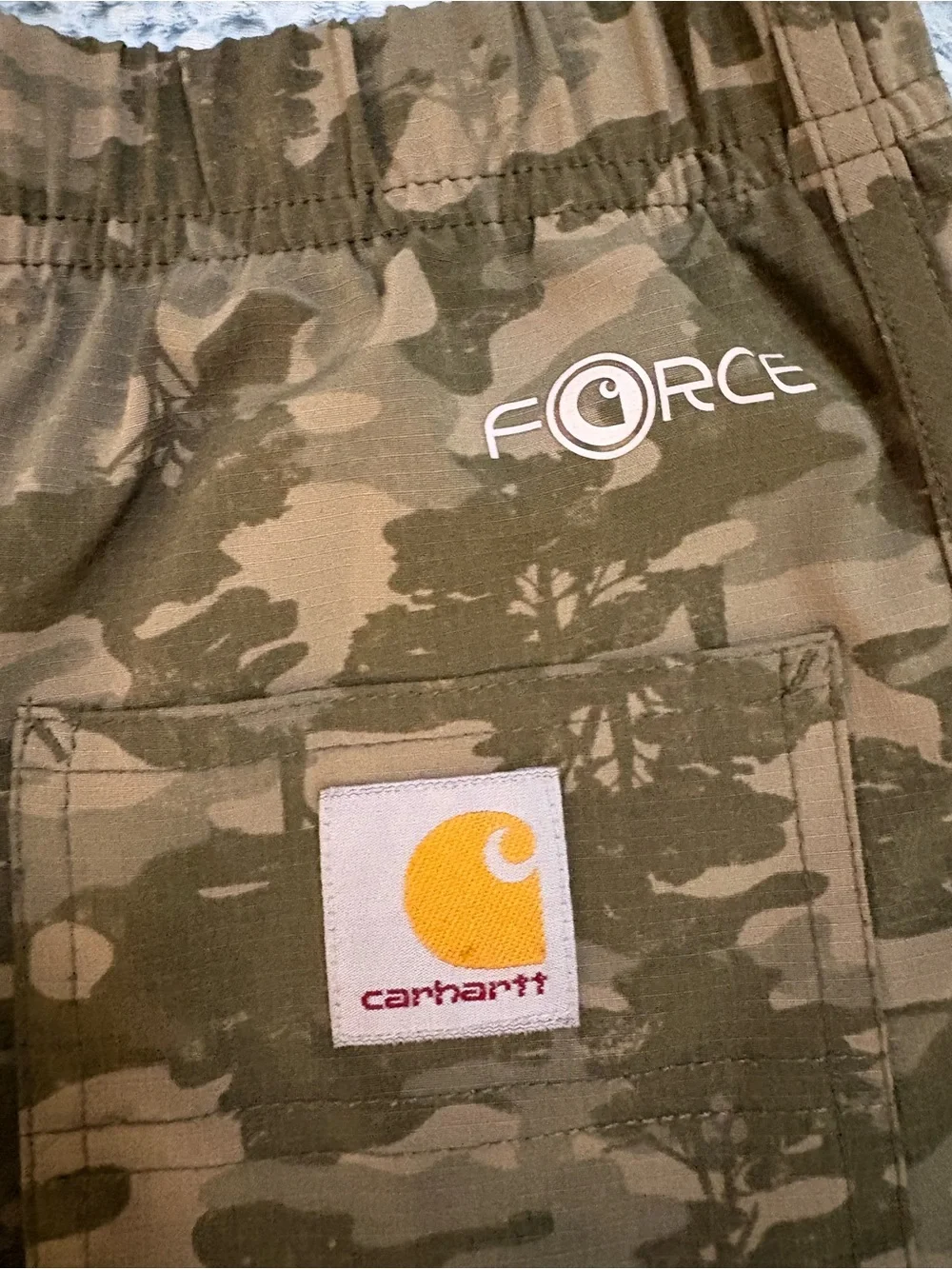 Carhartt Youth XS 5/6 Camo Rugged Flex Ripstop Shorts